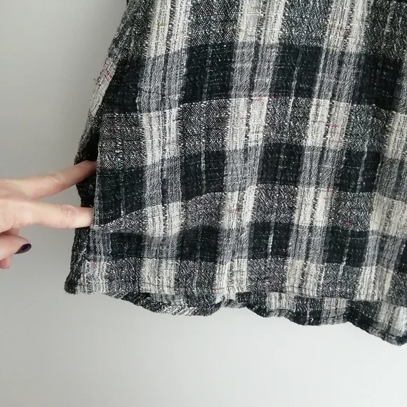 Free People Walk In The Park Plaid Tunic Top XS - Picture 8 of 16